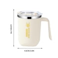 thumbnail image 3 of EGNMCR 304 Stainless Steel Double-layer Mug Home Office Water Cup With Handle Cup A cup, 3 of 6