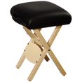 thumbnail image 1 of Master Massage Wooden Folding Massage Stool, Black, 1 of 4