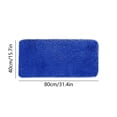 thumbnail image 3 of Plush Velvet Fleece Bath Mat - Ultra Soft & Water Absorbent, Non-Slip Backing, Machine Washable, Modern Solid Color Bathroom Rug, Blue, JKODE, 3 of 9