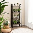 thumbnail image 3 of Costway 4-Tier Bookshelf Industrial Display Storage Shelf Plant Flower Stand Metal Frame Gray, 3 of 10