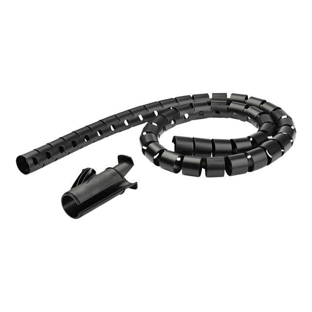 StarTech.com 2.5m (8.2ft) Cable Management Sleeve - 1.8" Diameter - Expandable Coiled Cord Organizer w/ Cable Loading Tool (CMSCOILED4) - Cable sleeving kit - black - 8 ft