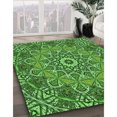 thumbnail image 3 of Ahgly Company Tapis d'Intérieur Ronds Lavables à la Machine, Style Transitionnel, Vert Émeraude Profond, 7 Pieds Rond, 3 of 7