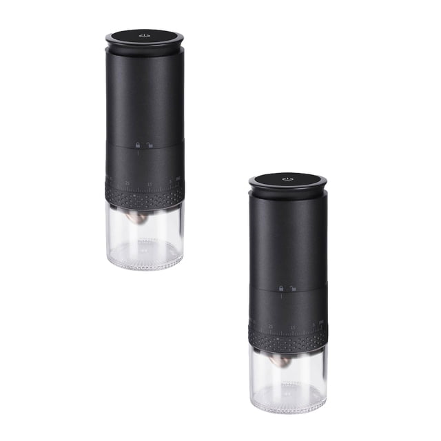 Oleegame 2PC Portable Electric Conical Burr Coffee Grinder Rechargeable Small Mill With 38 Adjustable Grind Settings Compact Cordless Travel Grinder For Cold Brew Pour Over French