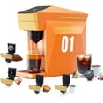 thumbnail image 1 of 4 in1 Single Serve Coffee Maker, 19 Bar Espresso Maker Coffee Machine For KCup/Nespresso OriginalLine Capsules/Dolce Gusto/Ground Coffee, Vibrant Orange, 1 of 5