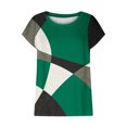 thumbnail image 4 of Blouses à Manches Courtes pour Femmes Mode Femmes Mode Manches Courtes Col Rond T-Shirt Imprimé Blouse Hauts Amples T-Shirts d'Été pour Femmes Hauts à Manches Courtes Femmes Blouse à Manches Courtes, 4 of 6