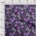 thumbnail image 2 of oneOone Coton Flex Moyen Violet Tissu Floral Rétro Robe Tissu Tissu Imprimé par la Cour 40 Pouces de Large, 2 of 5