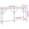 thumbnail image 4 of vidaXL Table Console Chêne Brun 140x23x75 cm Bois Reconstitué, 4 of 5