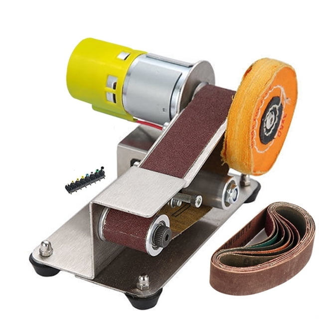 Mini Electric Belt Machine DIY Sander Polisher Adjustable Speed Portable Mini Electric Belt Sander With 10PCS Belt ,Easy to Use