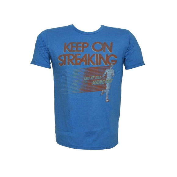 Junk Food "Keep On Streaking" Men's Blueberry T-Shirt, Large