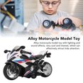 thumbnail image 4 of Kids Motorcycle Toy, Pull Back Alloy Motorcycle Model Toy Improve Sensory Perception Fine Details  For Display White, 4 of 8