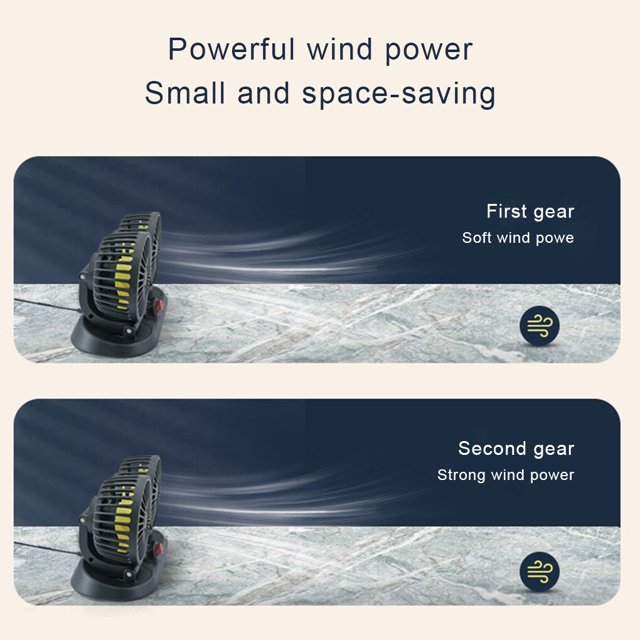 serony Car Dashboard Fan Foldable Rotary Replacement Adjustable Cable Power Dashboard Fan Automotive Cooling Fans Cooler Accessories USB