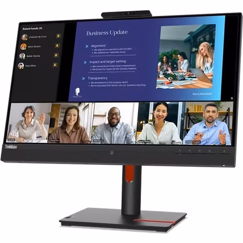 thumbnail image 2 of Lenovo ThinkVision T24v-30 24", 1920 x 1080, Raven Black, 63D8MAR3US, 2 of 5