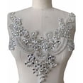 thumbnail image 1 of maskred Beautiful And Easy To Rhinestones Applique Sew On Beads Trim Patches Versatile Beautiful And Elegant white 2Set, 1 of 6