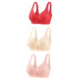 thumbnail image 4 of Timegard 3pc Wireless Bras for Women Front Closure Full Support Wide Strap Comfort Breathable Everyday Bra, 4 of 4