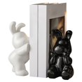 thumbnail image 1 of Hearth & Gear Modern Ceramic Bookends With Rabbit Design Decorative Desk Items For Bookshelves And Giving Set Of 2 With Books Elegant And Stylish Ornament Knitting Ornament Christmas Keepsake Ornament, 1 of 6