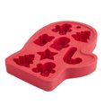 thumbnail image 1 of Bac à glace Holiday Time en silicone, en forme de mitaine, rouge, 1 of 10