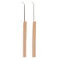 thumbnail image 1 of 2pcs Wooden Crochet Needles DIY Handcraft Knitting Crochet Hooks Weaving Tools, 1 of 8