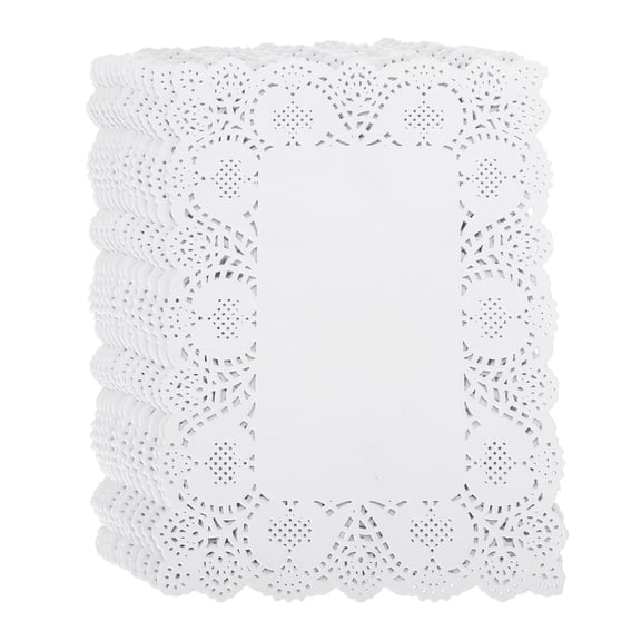 Quentinu About 150 Sheets Mini Round Lace Doilies Paper Placemat Decorative Coaster Cake Paper Mat