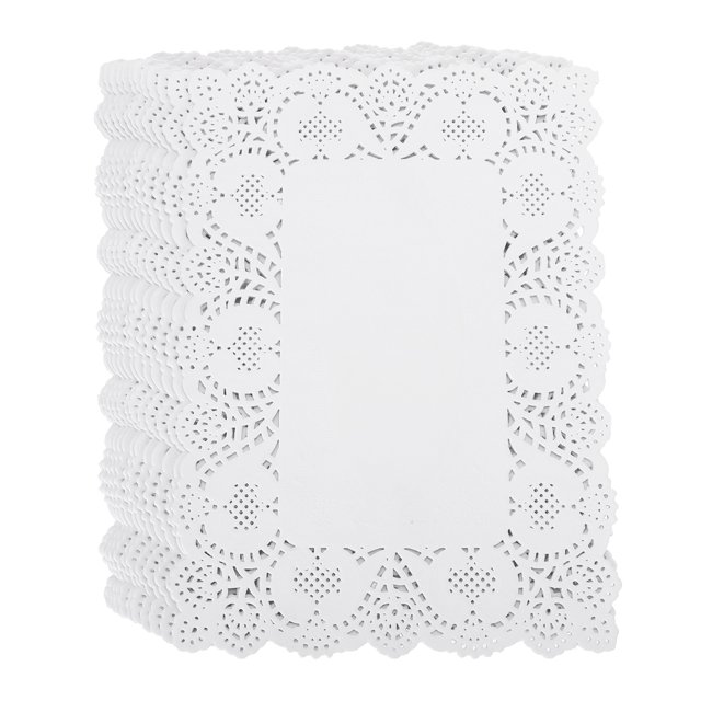 Quentinu About 150 Sheets Mini Round Lace Doilies Paper Placemat Decorative Coaster Cake Paper Mat