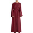 thumbnail image 2 of Abaya Longue pour Femmes, Robe Longue Musulmane, Kaftan Vintage Imprimé Floral, Maxi Islamique, Robes pour Femmes, 2 of 5