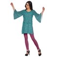 thumbnail image 3 of Moomaya Kurtis Courtes en Poly-Crêpe pour Femmes, Robe à Manches Kimono Imprimée, Haut Indien, 3 of 5