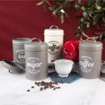 thumbnail image 3 of Abbracc 1200ml Sugar Tea Coffee Canisters Set Airtight Kitchen Food Storage Jars Bottles Matte Gray, 3 of 9