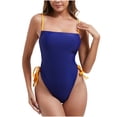 thumbnail image 1 of FcBaudy Womens Swimsuits One Piece Swimsuit Women Plus Size Swimsuit for Women Tankini Swimsuits for Women Women Solid Color Backless Strap Bikini Swimsuit Women Nylon Swimsuit, 1 of 7