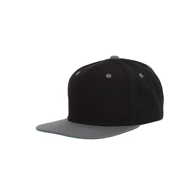 CTH Vintage Snapback Cap Hat 2 Tone, Black Chacoal