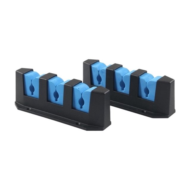 3-Rod Storage Holder, Black, ABS Plastic Fishing Rod Holders Wall-Mounted , Simple Fishing Rod Rack ,Easy to Install