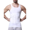 thumbnail image 1 of LUXUR Mens Tank Top Solid Color Muscle Shirt Sleeveless Summer Tops Comfy Vest Tummy Control Tee White S, 1 of 2