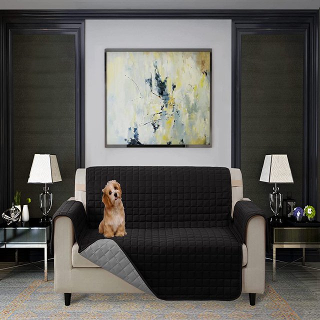 Housse de Protection Réversible pour Meubles de Chiens et Chats Chaise Marine/gris