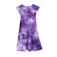 thumbnail image 3 of RXIRUCGD 2025 Vêtements d'Été pour Enfants Mode Filles Nouvelle Robe d'Été à Manches Courtes Poches à Volants Col Rond Imprimé, 3 of 4