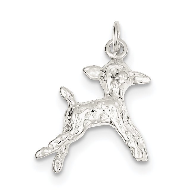 Sterling Silver Lamb Charm QC108 (20mm x 20mm)