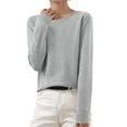 thumbnail image 2 of Timegard Womens Sweaters Crewneck Comfy Knit Pullover Fall Winter Casual Solid Color Long Sleeve Tops, 2 of 6