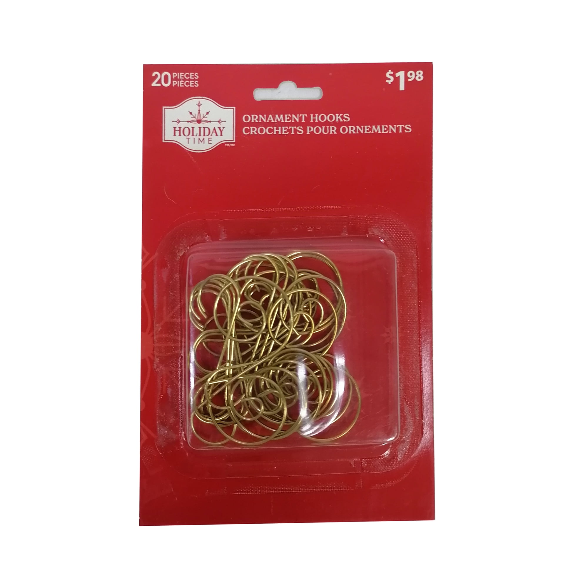 Holiday Time 20 Count Basic Gold Ornament Hooks - Walmart.ca