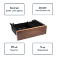 thumbnail image 4 of Desky Minimal Under Desk Drawer - Burnished Wood Laminate / Black, 4 of 10