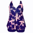 thumbnail image 2 of Kawell Plus Size Tankini Swimsuits for Women Blouson Tankini Tops with Swim Shorts Two Piece Bathing Suits, 2 of 4