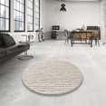 thumbnail image 3 of Ahgly Company Indoor Round Mid-Century Modern Champagne Beige Solid Area Rugs, 5' Round, 3 of 6