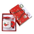 thumbnail image 3 of Lipstore Christmas Mug Set Water Container Milk Mug Tea Cup Cute with Lid Spoon Xmas Gift Red Socks, 3 of 8