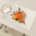 thumbnail image 5 of Fasiaou Fall Placemats, 12 x 18 Inch, Printed Thanksgiving Maple Leaf Linen Table Mats, Seasonal Autumn Holiday Table Decorations for Kitchen, Dining, Party Decor, 5 of 5