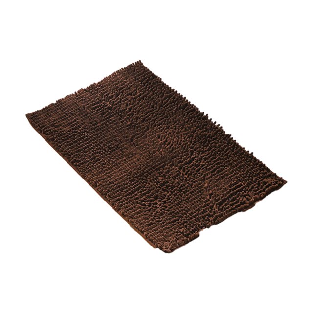 Youkk Polyester Chenille Bath Mat - Strong Water Absorption Exquisite Crafted Soft Texture No Shedding Coffee 40cm*60cm 1Set