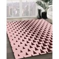 thumbnail image 3 of Ahgly Company Tapis d'Intérieur Lavable à la Machine, Carré, Transitionnel, Rose Pâle, Tapis de Zone, 6 Pieds Carré, 3 of 7