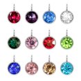thumbnail image 4 of Birthstone Rhinestone Crystal Stainless Steel Silver Jewelry Making Crystal DIY DIY Accessories Decorations Pendants for Birthday deep purple, 4 of 6