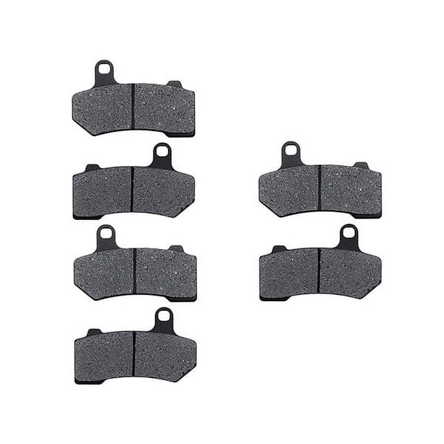KMG Front + Rear Brake Pads Compatible with 2008-2011 Harley FLHX Street Glide - Non-Metallic Organic NAO Brake Pads Set
