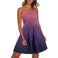 thumbnail image 1 of Birdeem Womens Summer Boho Style Gradient Dress Sleeveless One-Shoulder Dress, 1 of 1