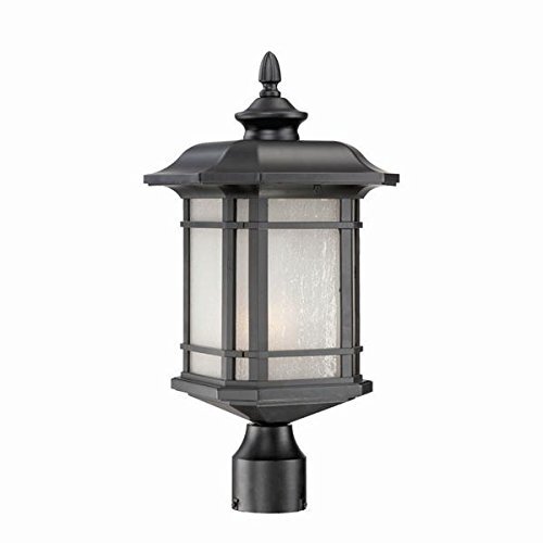 Acclaim 8117BK Somerset Collection 1-Light Post Mount Outdoor Light Fixture, Matte Black