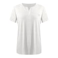 thumbnail image 4 of Plebaso 2 Pack Hauts Grande Taille pour Femmes Col en V Manches Courtes Tee Tops Blouses Décontractées Confortables pour Femmes, 4 of 4