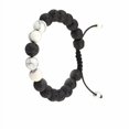thumbnail image 1 of Fashion Matching Bracelets Adjustable Black Matte Rocks Diffuser Bracelet Prayer Beads Women Accessories Gifts for Men 8mm white pine, 1 of 1