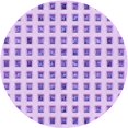 thumbnail image 1 of Ahgly Tapis Rond Lavable en Machine Intérieur Transitionnel Violet, 4 Pieds Rond, 1 of 7