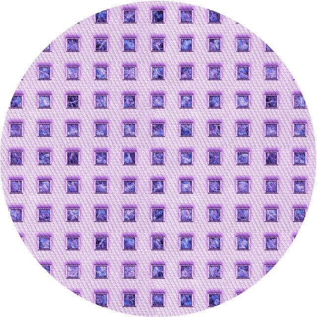 Ahgly Tapis Rond Lavable en Machine Intérieur Transitionnel Violet, 4 Pieds Rond